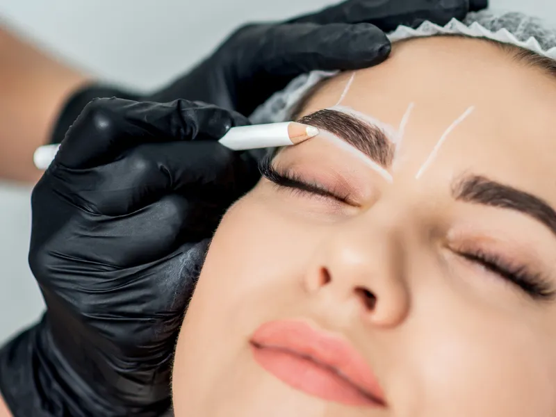 sensitive skin and brow shaping
